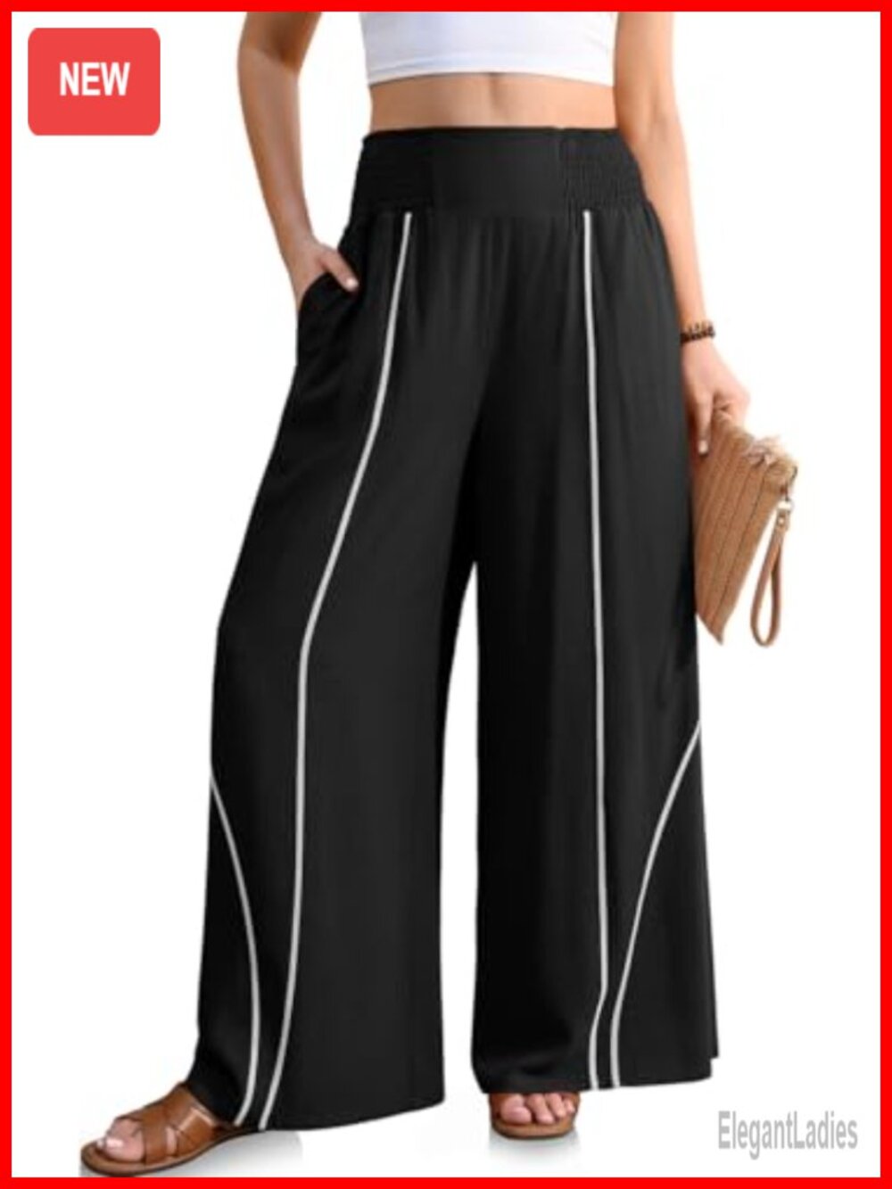 Wide Leg Linen Pants Summer Casual High Waisted Lightweight Flowy Palazzo Pants